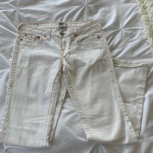White True Religion Boot Cut Jeans